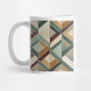 Geometric pattern in retro colors Mug